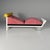 Red Italian Juan Chaise Longue by Marco Panini for Memphis, 1987 For Sale - Image 8 of 18