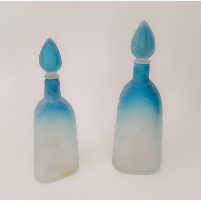 Murano Glass Bottles from Cenedese, 1970s, Set of 2 For Sale - Image 6 of 8