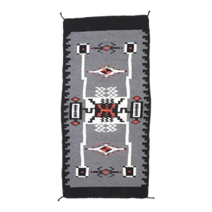 Vintage Storm Navajo-Style Kilim Rug - 02'05 X 04'11