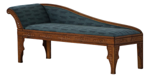 Art Nouveau Danish Chaise Lounge in Oak & Lisa Larson Mikey Upholstery, 1920s