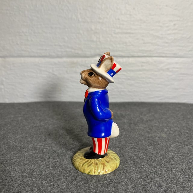American 1980s Vintage Royal Doulton Bunnykins Uncle Sam For Sale - Image 3 of 8