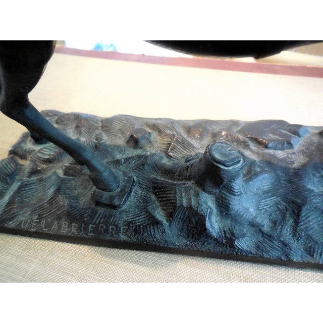 Figurative Paul Edouard Delabriere, French Thoroughbred Race Horse Bronze Sculpture Deco For Sale - Image 3 of 8