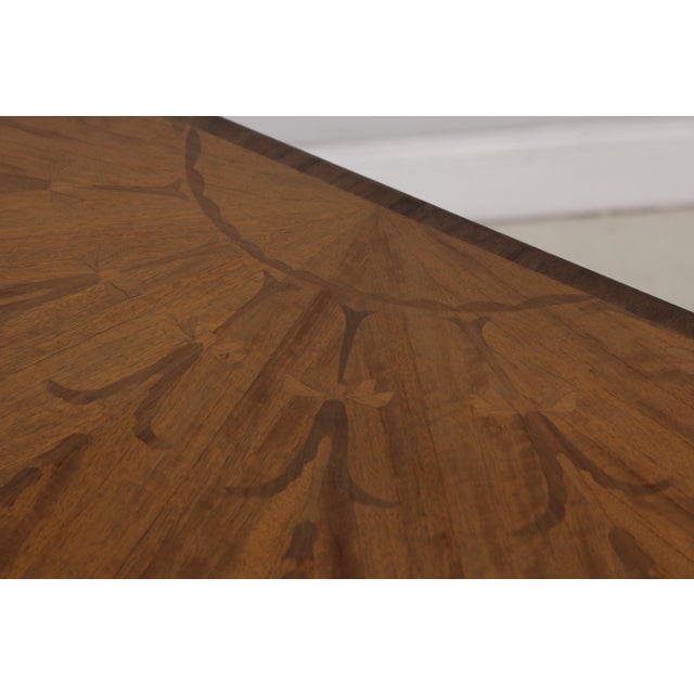 Adam Gold Gilted Satinwood Inlaid Demilune Console Table For Sale - Image 13 of 16