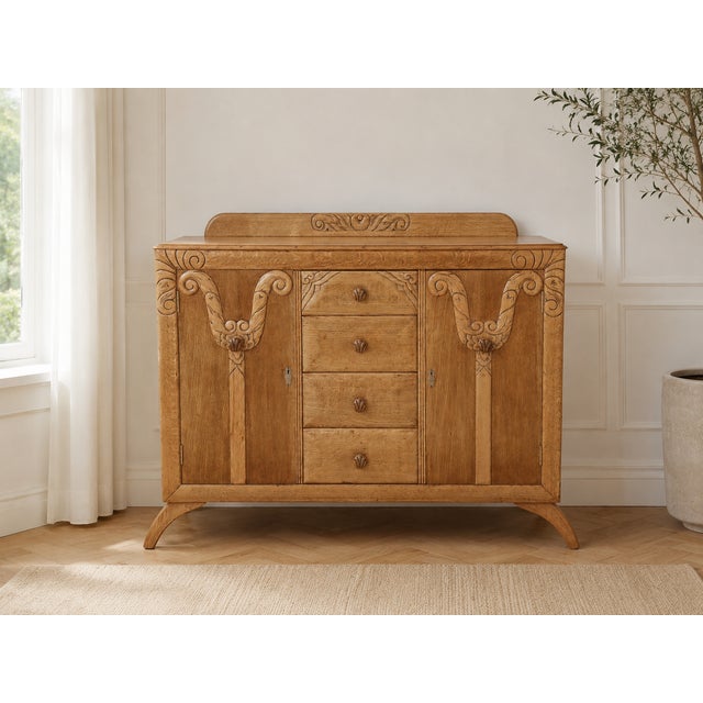 Mid-Century Oak Sideboard, 1930s For Sale - Image 4 of 18