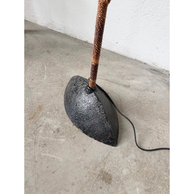 Vintage Bronze and Rope Floor Lamp, 1970 For Sale - Image 17 of 18