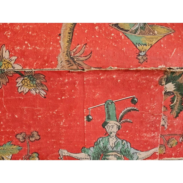 Early 19th Century Large 19th Century French Chinoiserie Wallpaper Covered Trousseau Box, 1820 For Sale - Image 5 of 18