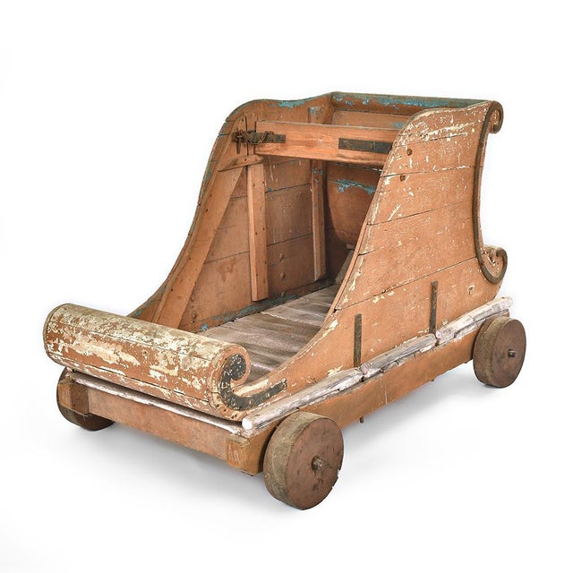 Vintage Wooden Trolley For Sale - Image 7 of 7