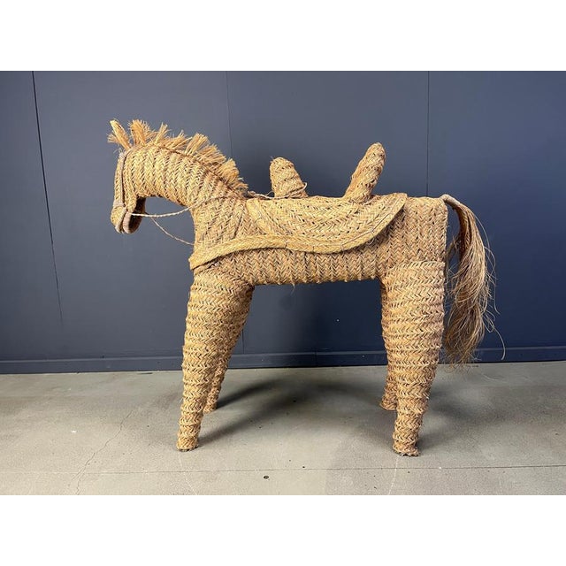 Vintage Spanish Life Size Straw Pony, 1960s For Sale - Image 13 of 15
