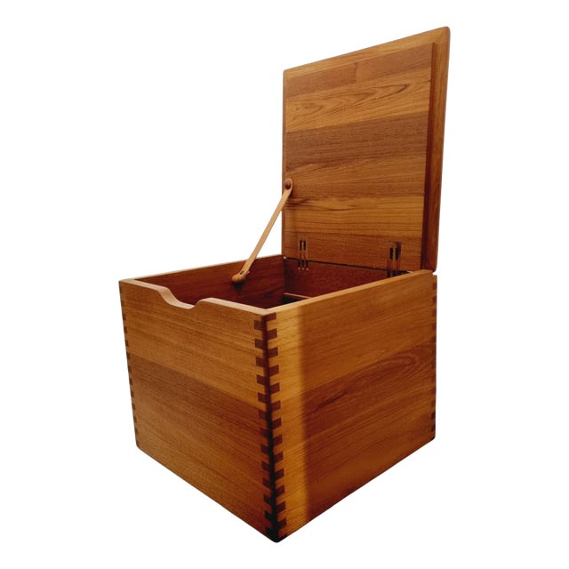 Danish Teak Side Table and Storage Box from Salin Mobler, 1960s For Sale