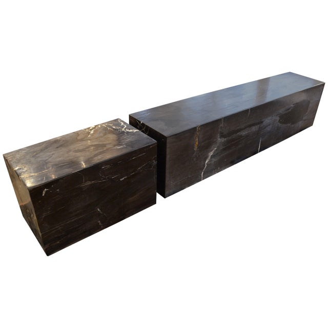 Andrianna Shamaris Petrified Wood Log Bench For Sale - Image 15 of 18