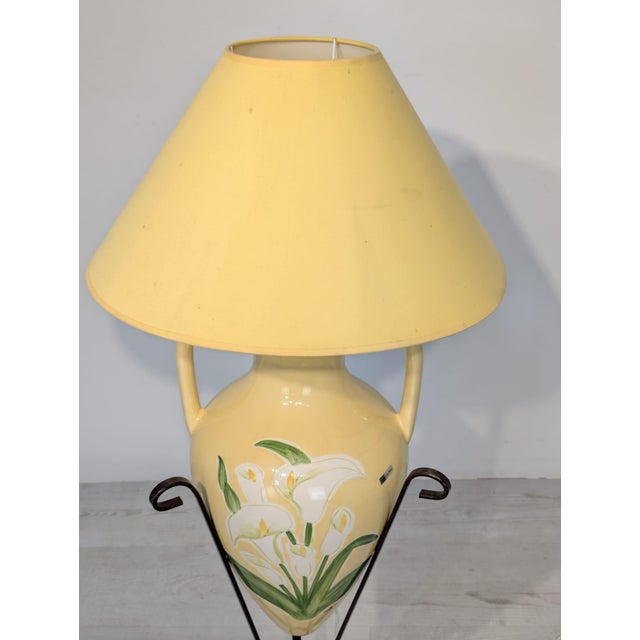 Vintage Ceramic Orange Floor Lamp, 1980s For Sale - Image 13 of 18