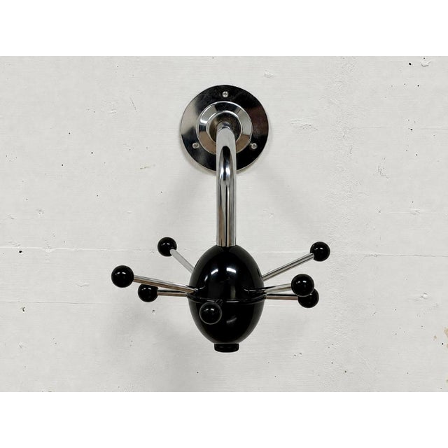 Vintage Space Age Sputnik Saturn Wall-Mounted Coat Rack in Black and Chrome from IKEA, 1990s For Sale - Image 15 of 15