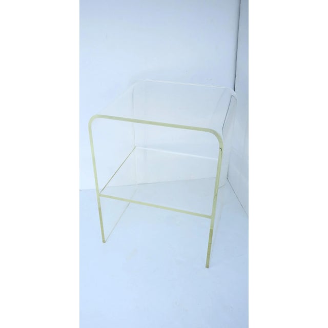 Lucite Table With Storage Shelf, in the Modern Style, Late 20th Century For Sale - Image 10 of 12