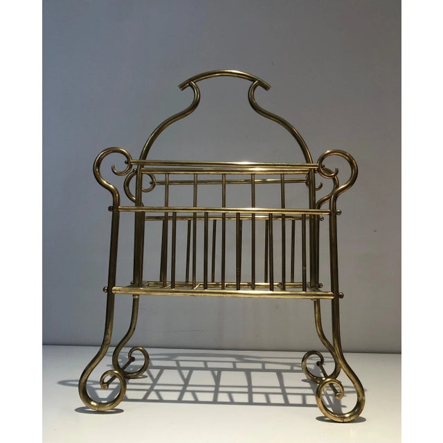 Brass Magazine Rack. French Work, circa 1900 For Sale - Image 4 of 13