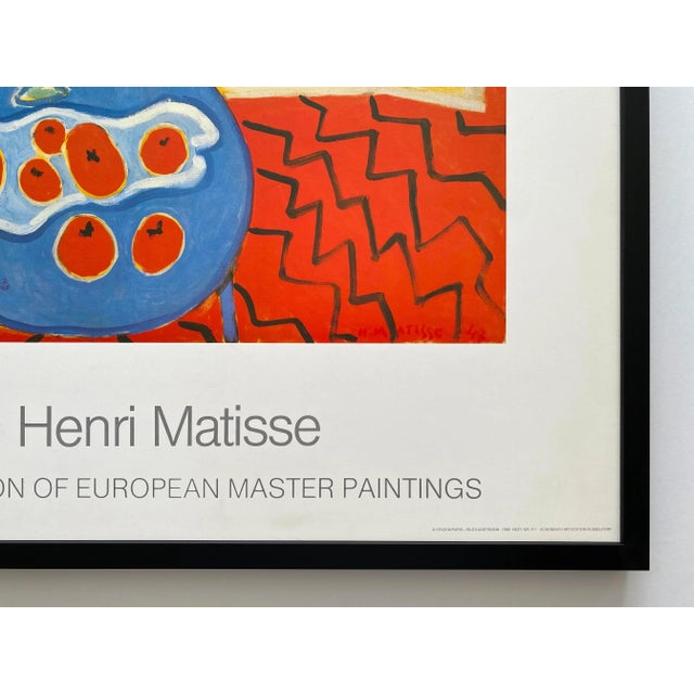 Henri Matisse Vintage 1986 Lithograph Print Framed Modernist