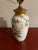 Vintage White Porcelain Table Lamp, Floral Motif Hand Painted For Sale - Image 4 of 7