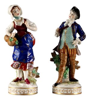 Antique Figurines from Ludwigsburg Porcelain, 1860