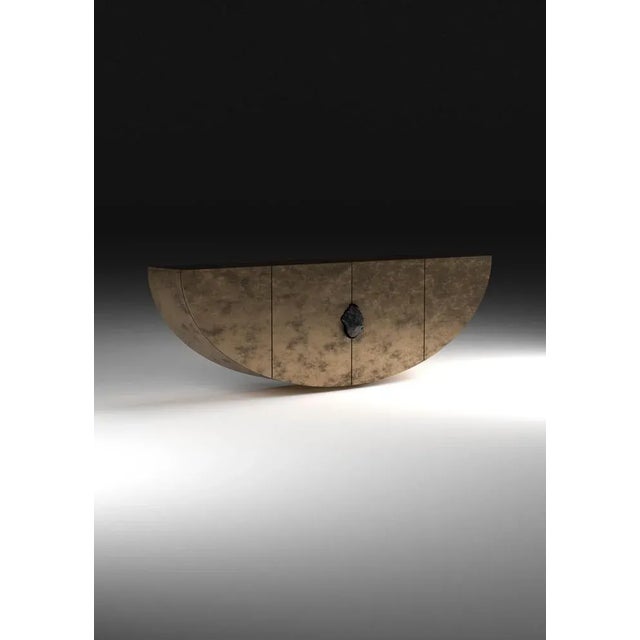 Contemporary Bow Console Table with Noir Belge by Pierre De Valck For Sale - Image 3 of 6