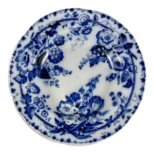 Creil Et Montereau Faïence Flora Muguet Lily of the Valley Rimmed Soup Plate