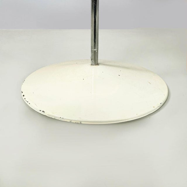 Italian Modern Round Gray and White Metal Coffee Table with Double Shelf, 1990s For Sale - Image 13 of 16