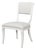 Klismos Dining Chairs in White with Cream Seats, Sets of 2 For Sale