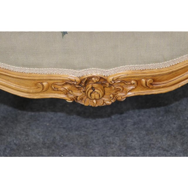 Pair Antique French Louis XV Style Aubusson Armchairs For Sale - Image 11 of 14