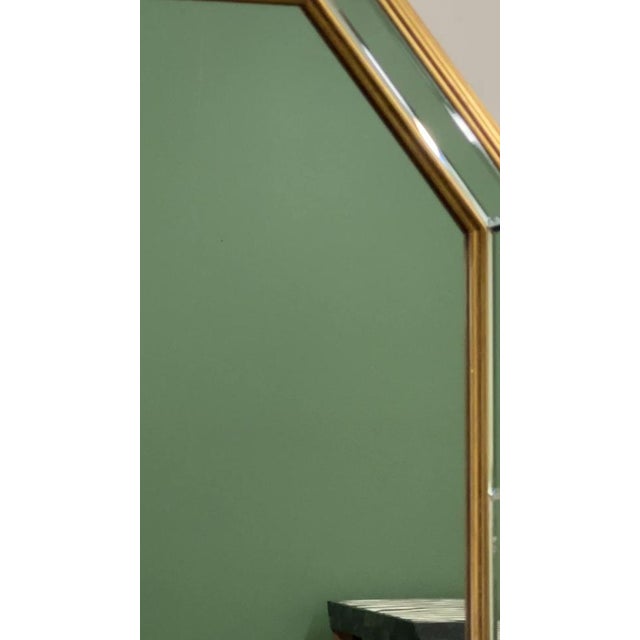 Gold Large Octagonal Bevelled Mirror by De Knudt, Belgium, 1980s For Sale - Image 8 of 9