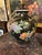 1930s Vintage Japanese Famille Noire Black Porcelain Table Lamps - Hand Painted - a Pair For Sale - Image 5 of 9