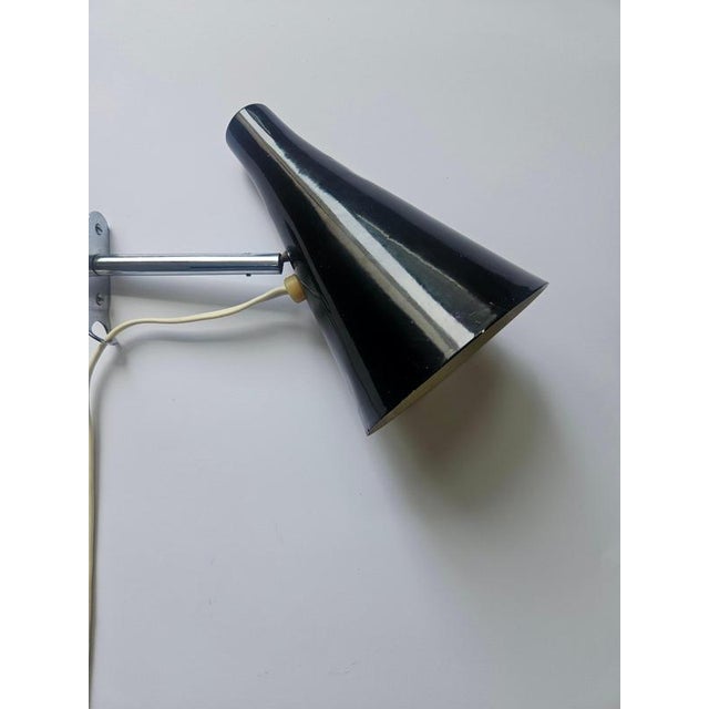 Black Mid-Century Black Adjustable Wall Lamp in style of Stilnovo, Lidokov, 1960s For Sale - Image 8 of 14