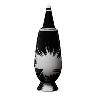 Black Lidded Vase No. 36 by Alessandro Mendini for Alessi, Germany For Sale