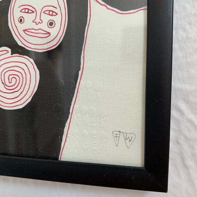 Illustration Fashion Illustration Stamped and Signed For Sale - Image 3 of 13