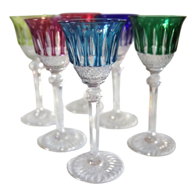 Crystal Tommy Glasses from Saint-Louis, 1930s, Set of 6 For Sale