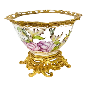 19th Century Gilt Bronze & Samson Porcelain Centrepiece
