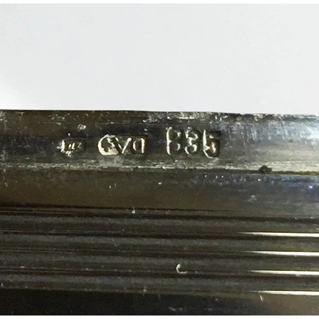 Dutch Biedermeier Style Silver Spoon Box with Tea Spoons, Set of 7 For Sale - Image 9 of 10