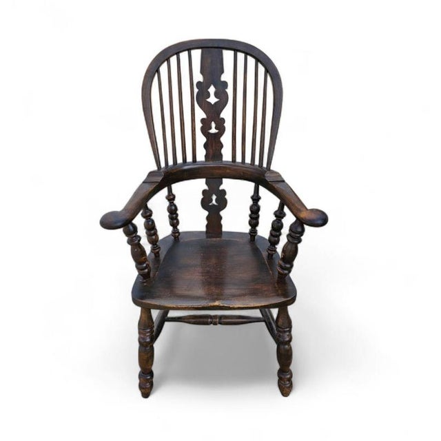 Large Yorkshire Broadarm Windsor Armchair For Sale - Image 10 of 18