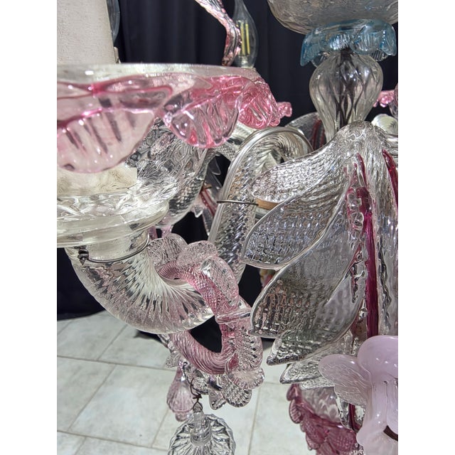 Vintage Murano Glass Chandelier, 1930s For Sale - Image 8 of 18