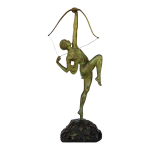 Tireuse a l'Arc Bronze Greek Archer Diana Sculpture by Pierre Le Faguays