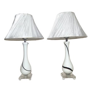 Vintage Art Deco Table Lamps, 1980s, Set of 2 For Sale