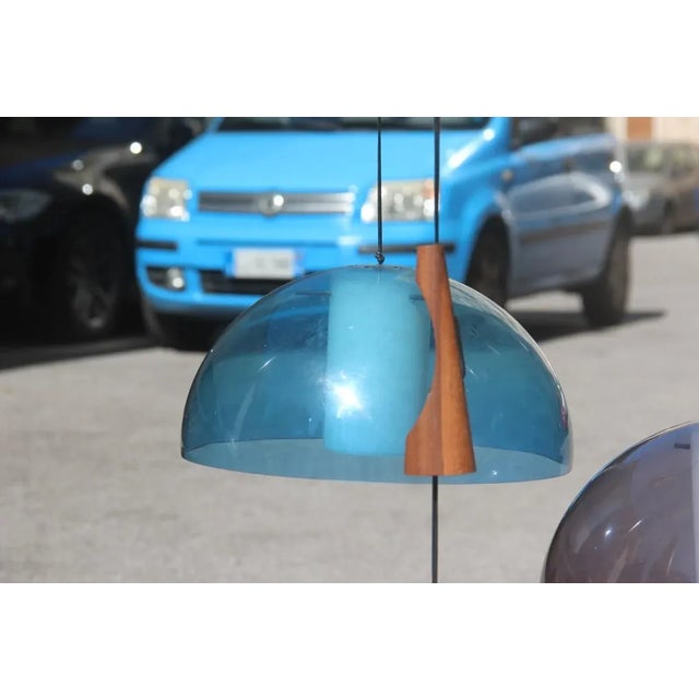 Mid-Century Modern Italian Acrylic Glass Pendant Lamp from Guzzini, 1960s For Sale - Image 14 of 16