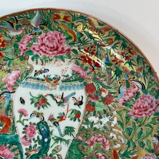 Chinese Antique Canton Famille Rose Medallion Porcelain Tray 19th Century For Sale - Image 13 of 13