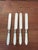Set of 4 Antique Bailey Banks & Biddle Dessert Knives, Mother of Pearl Handles, Sterling Silver Ferrules — Pre-owned...