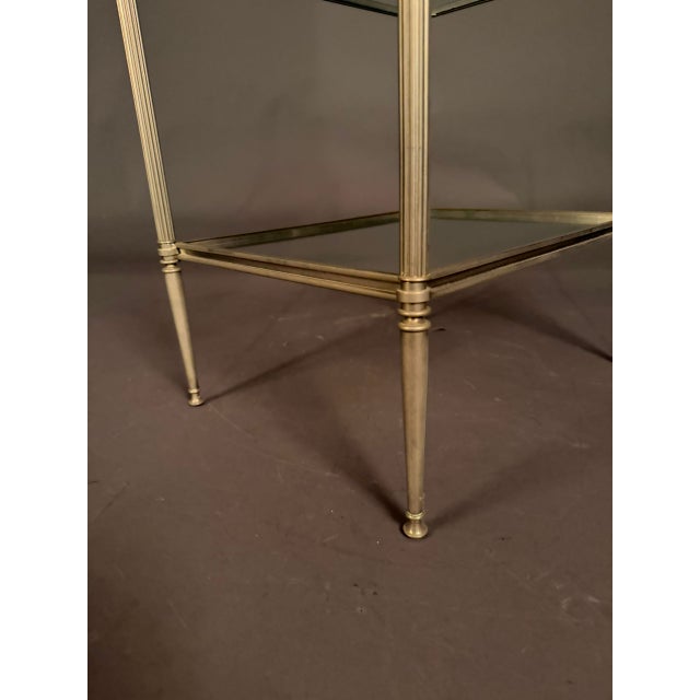 French Small Side Table, Nickel-Plated Bronze, Circa 1950 For Sale - Image 11 of 15