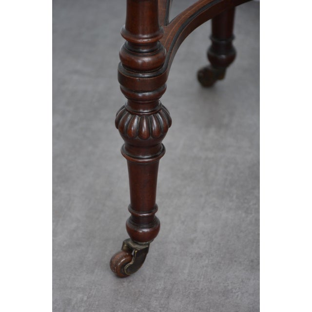 Antique Edwardian Inlaid Mahogany Kidney-Shaped Side Table, 1900 For Sale - Image 11 of 16