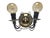 Postmodern Art Nouveau Two-Armed Wall Lamp, Poland, 1970s For Sale - Image 3 of 18
