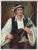 Early 20th Century Early 20th Century Original European Violinist Portrait Oil Painting For Sale - Image 5 of 5