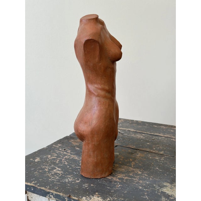 Vintage Large-Scale Terracotta Figure Sculpture, Circa 1960s For Sale - Image 12 of 14