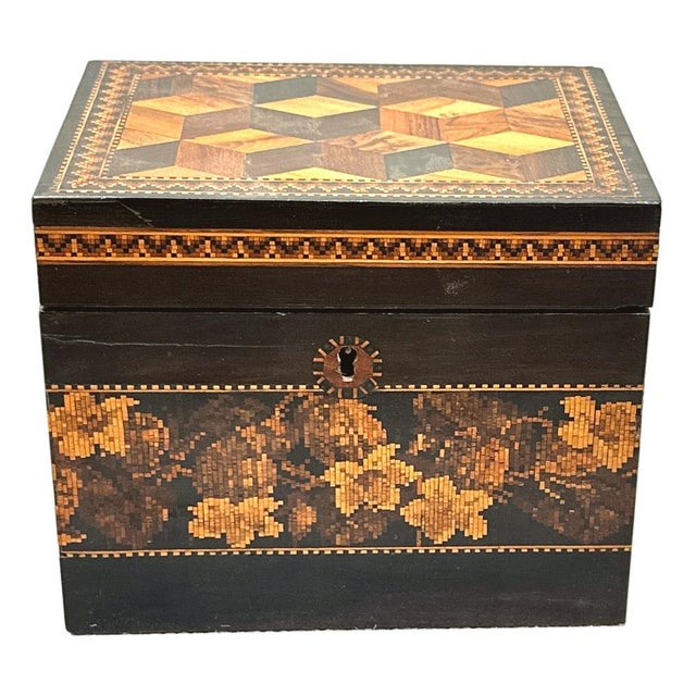 Victorian Tunbridge Ware Tea Caddy, 1870 For Sale - Image 11 of 11