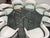 Contemporary Contemporary Glass Dining Table + Eight White Leatherette Dining Chairs, Set of Nine For Sale - Image 3 of 12