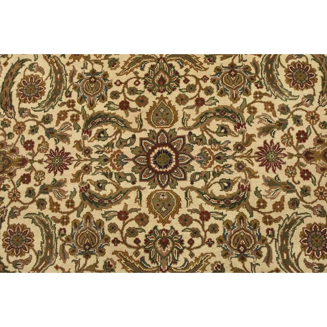 2020s Agra Rug 8'3'' X 10'4'' Ivory Wool Traditional Hand-Knotted Oriental Carpet For Sale - Image 5 of 12