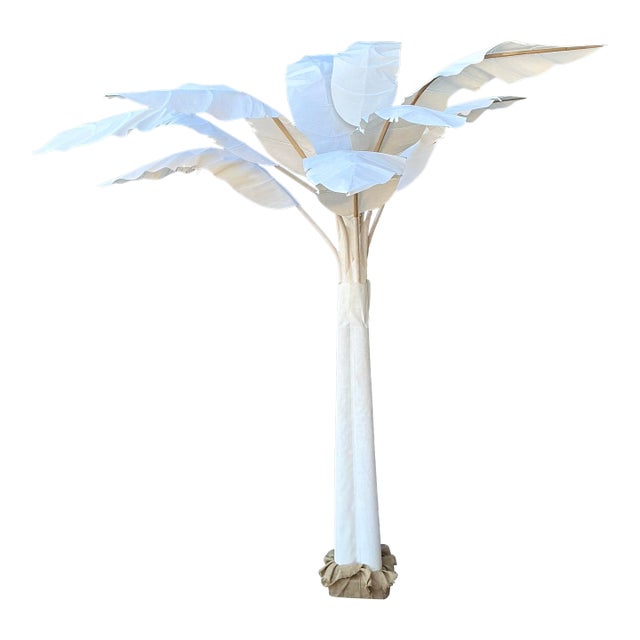 Vintage Monumental Cut Canvas Palm Tree For Sale